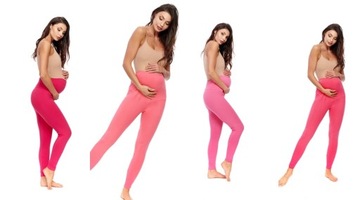 LEGGINSY GETRY CIĄŻOWE BAWEŁNIANE Z PANELEM 2XL
