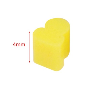 10шт Alto Horn Силиконовые Шайбы Сменные Поворотные Клапаны Силиконовые 4мм Желтые