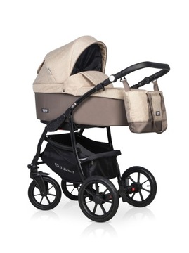 RIKO BASIC BELLA ДЕТСКАЯ КОЛЯСКА 2В1 — ЦВЕТ 06 ПЕСОЧНЫЙ С АДАПТЕРАМИ MC