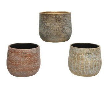 БОЛЬШОЙ ЗОЛОТОЙ ТЕРРАКОТОВЫЙ ГОРШОК 16 СМ 435