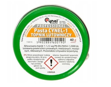 Pasta CYNEL-1 topnik lutowniczy 40g MADE IN POLAND