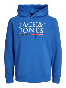 JACK & JONES bluza męska niebeski kaptur M