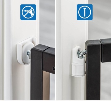 Защитные ворота, безопасные, привинчивающиеся, 63-106см REER