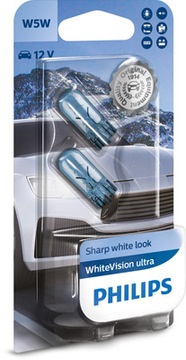 ŻARÓWKA W5W PHILIPS WHITE VISION - 2SZT. KPL.