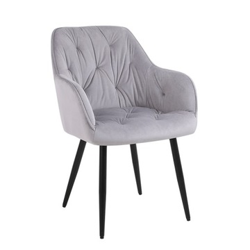 VELA КРЕСЛО VELA GREY GREY ЧЕРНЫЕ НОЖКИ