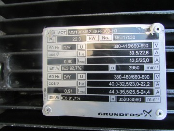 Насос GRUNDFOS CR93-3 22 кВт DANFOS FC-102P22KT4E20
