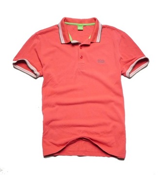 Hugo Boss Green Polo czerwona koszulka modern L