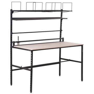 STÓŁ MAGAZYNOWY DO PAKOWANIA PACZEK 4LOP 80X140 CM PÓŁKA NA KARTONY NÓŻ