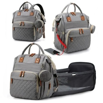Рюкзак, сумка-коляска с пеленальным столиком, дорожная для мамы и папы.
