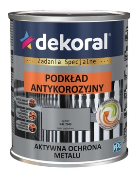 Dekoral Podkład antykorozyjny szary RAL7045 0,9l