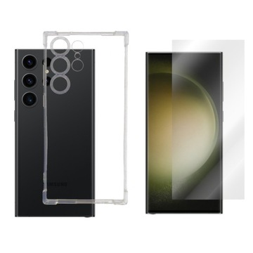 Etui Jelly Anti Shock do Samsung S23 Ultra +SZKŁO Case Pokrowiec