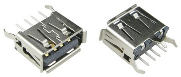 Gniazdo USB typ A pionowe 10 sztuk