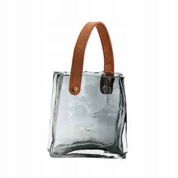 Стеклянная ваза для пончиков. Современное украшение. Сумочка в форме вазы.