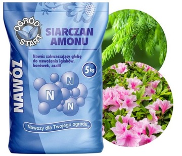 Siarczan Amonu Nawóz 5kg Krystaliczny Zakwaszający Pod Borówki Zakwasza Pa