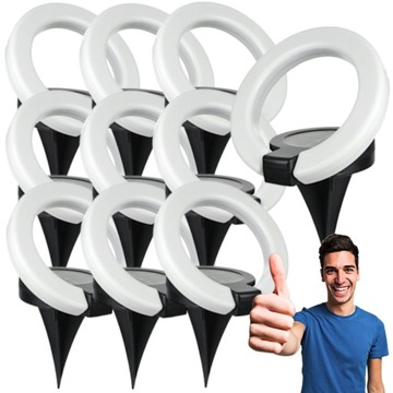 10x Bezprzewodowa Lampka Solarna LED Ogrodowa Tarasowa Wbijana Gruntowa