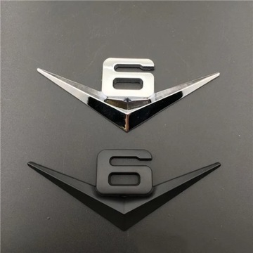 3D металлический черный автомобильный значок на крыло, наклейка на багажник, логотип V6, наклейка V8, эмблема для J