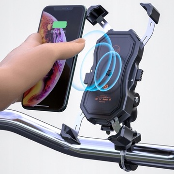 МОТОЦИКЛОВЫЙ ДЕРЖАТЕЛЬ ДЛЯ ИНДУКТИВНОГО ТЕЛЕФОНА С ЗАРЯДНЫМ ЗАРЯДКОМ