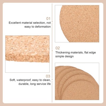 НАСТОЛЬНЫЕ ПОДНОСКИ ПРОБКОВАЯ ПОДКЛАДКА ДЛЯ ЦВЕТОЧНОЙ ПОДКЛАДКИ ДЛЯ ЦВЕТОЧНОГО ГОРШКА