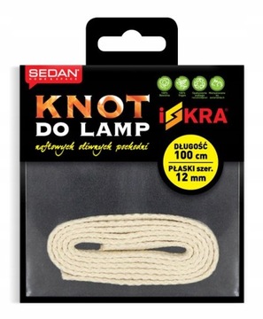 KNOT bawełniany do LAMP,POCHODNI - PŁASKI 12mm/1m