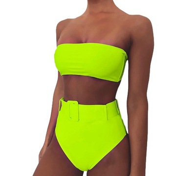 SEXY BIKINI Z PASKIEM STRÓJ KĄPIELOWY PUSHUP MODNY