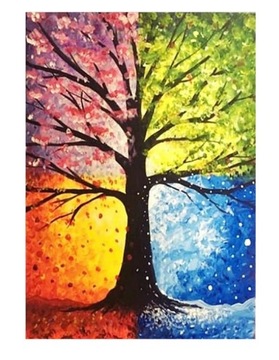 DRZEWO HAFT DIAMENTOWY Diamond Painting 5D 30x40 Mozaika Diamnetowa HOBBY