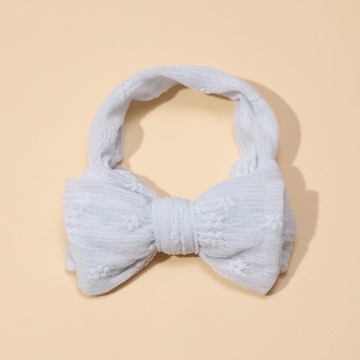 ДЕТСКАЯ ПОВЯЗКА НА ГОЛОВУ, СИНИЙ ЛЕТНИЙ БАНТ ДЛЯ ПЛАТЬЯ Из ТЮЛЯ