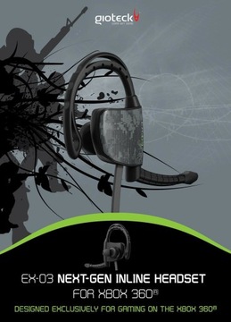 Headset Gioteck EX-03 Przewodowy Xbox360 X360