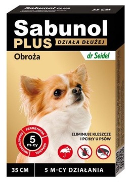 OBROŻA SABUNOL PLUS 35 CM D/PSA PCHŁY I KLESZCZE