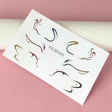 Kolorowe naklejki do makijażu oczu Laserowy eyeliner do brwi Brwi Twarz artystyczna naklejka