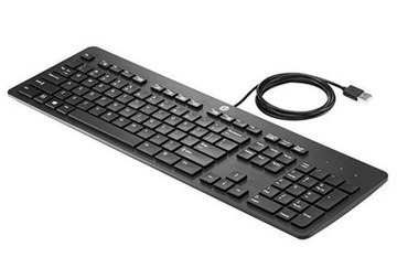 Klawiatura USB HP Slim KB Win 8 International (803181-L31), Czarna