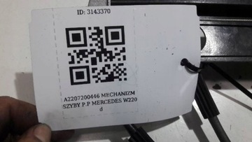 A2207200446 MECHANIZMUS OKNO PRAVÝ PŘEDNÍ W220