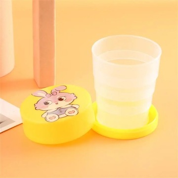100ML Folding Cup With Lid Portable Reusable