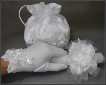 Мешочек для причастия. Атласная сумочка – мешочек под платье для причастия.