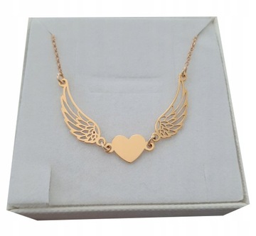 Złoty łańcuszek SKRZYDŁA ANIOŁA wings GRAWER 50 CM
