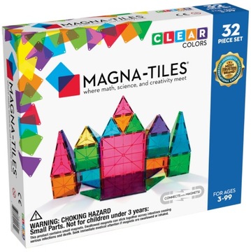 MAGNA-TILES Klocki Magnetyczne Konstrukcyjne Classic 32 elementów