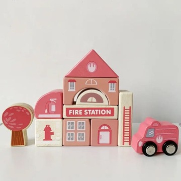 Деревянные кубики - Город 115 элементов