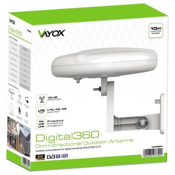 КРУГЛАЯ АНТЕННА Digital360 4G VAYOX LTE 4K