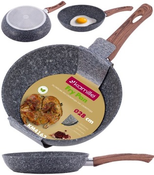 PATELNIA Z POWŁOKĄ GRANITOWĄ GRUBA ,INDUKCJA 28 cm