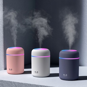 Nawilżacz ultradźwiękowy MINI NAWILŻACZ POWIETRZA NA MGIEŁKĘ 2 W 0,3 l