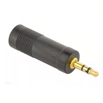 ADAPTER PRZEJŚCIE STEREO GNIAZDO JACK 6,3MM - MINI JACK 3,5MM WTYK 3PIN