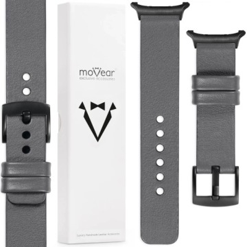 Řemínek 22 mm pro Samsung Galaxy Watch Ultra z přírodní kůže šedý Movear