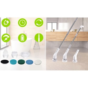 ELEKTRYCZNA SZCZOTKA OBROTOWA SPIN SCRUBBER SPRZĄTAJĄCA UNIWERSALNA 8W1