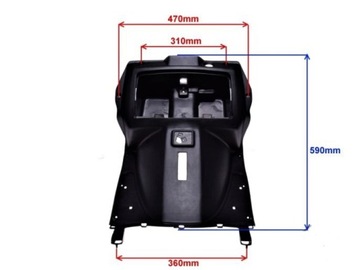 OBUDOWA OSŁONA SCHOWEK SKUTER KINGWAY FONERO RXL