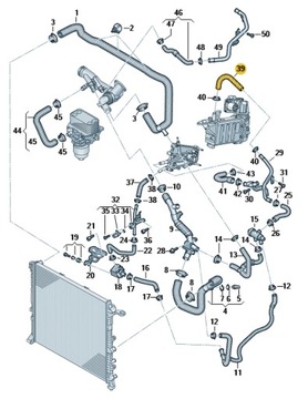 VW CRAFTER II PRZEWÓD WĄŻ WODY OE 2N0121058S