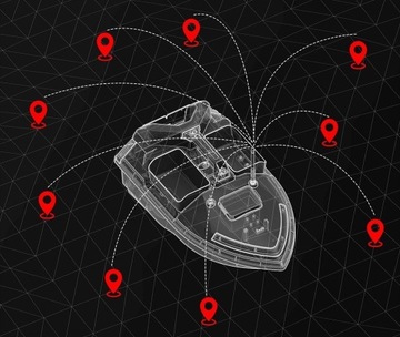 Лодка для наживки Łódź Wędkarska FLYTEC PRO 3 TANKS GPS 500 м 12000 мАч LED