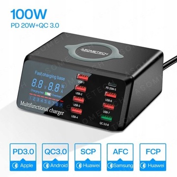 110W ładowarka USB Adapter bezprzewodowa ładowa