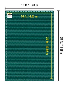 Pokrywa Do Basenu Plandeka Przykrycie Na Zime Pokrowiec Prostokątn 5.5x11.5