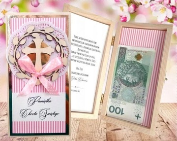 Сувенирная коробочка на Крещение с местом для денег KOL