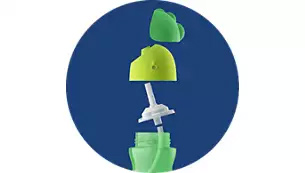 AVENT Чашка-непроливайка, Бутылка для воды с трубочкой, 200мл, девочка 9м.