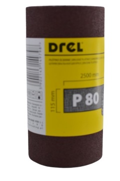 PŁÓTNO ŚCIERNE PAPIER ŚCIERNY ROLKA2.5m 115mm p100